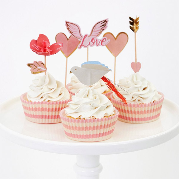메리메리 Valentine Cupcake Kit (set of 24 toppers)-ME218053