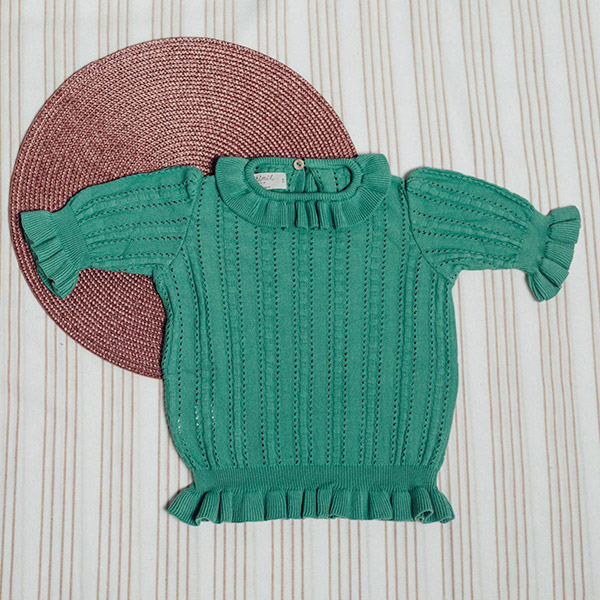 [버리닛쁘띠] Green knit sweater_니트웨어--BR22KSSSWT0013GRN