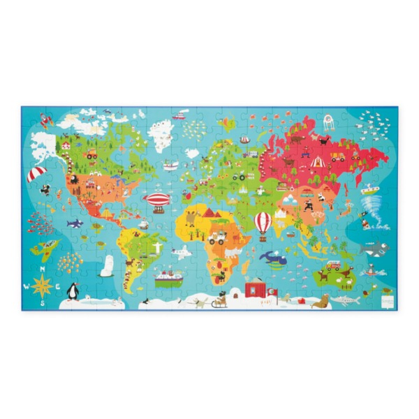 [스크래치유럽]세계 지도 퍼즐/유아 어린이 두뇌 소근육 발달 유치원어린이집 선물용퍼즐