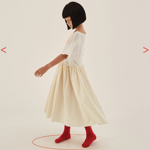 SS22[리틀크레이티브팩토리]Soft Arty Uneven Dress(basic, print)_드레스