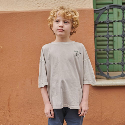 [ڵĵ]HI-LOW HEMLINE DETAILED TEE (NATURAL DYE-GREY) Ƽ