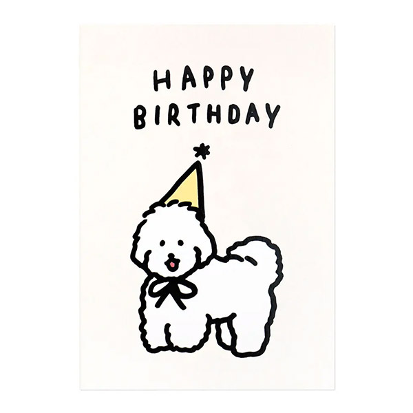 [제로퍼제로] 강아지3 생일축하 카드-ZZPRSC026