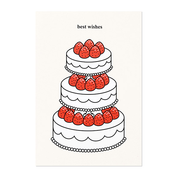 [제로퍼제로] 딸기케이크 (BEST WISHES) 카드-ZPZICC019