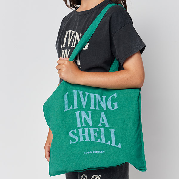 23SS_1차_KID[보보쇼즈]Living In A Shell green tote bag- 가방BB23KSACCI053310