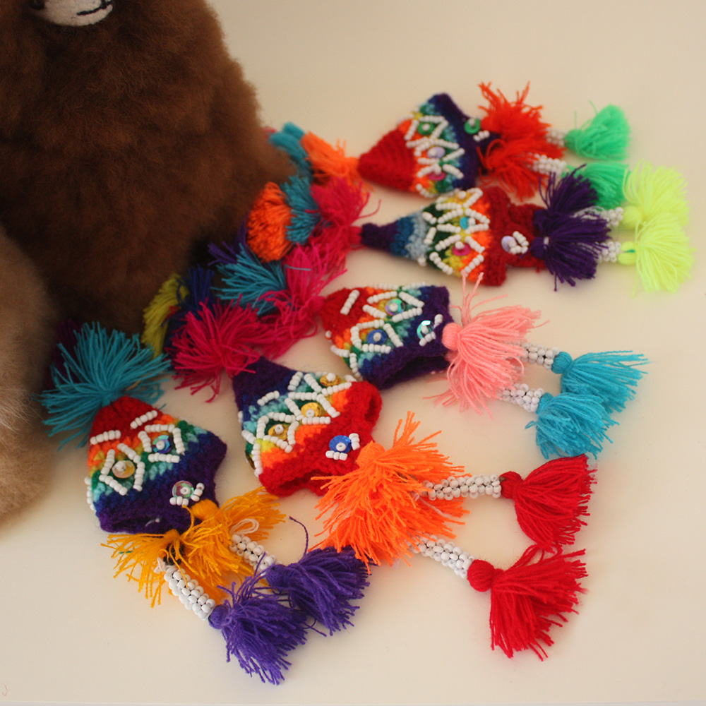 [아르떼알파카] 알파카인형 비즈모자 Alpaca doll beads hat