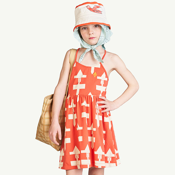 [Ÿ]Geometrical Red Otter Dress-TA23KSDRE0163RED