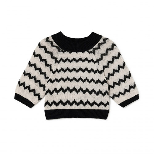 23SS[리틀크레이티브팩토리]Wavy Knit Sweater(BLACK)