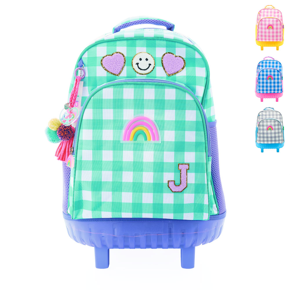 [] üũ ¦¦  ƮѸ  Ʈ Mint Happy Check Lighting Trolley Backpack oddBi