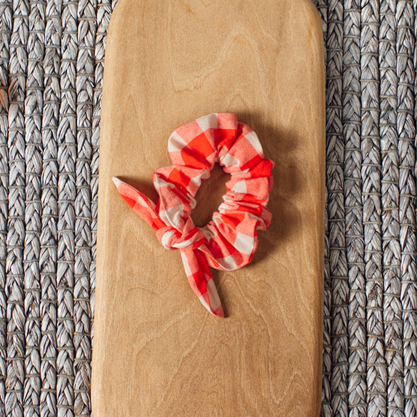 [ֻڶ]Red Ginham scrunchie-BR23KSHAB0046RGH