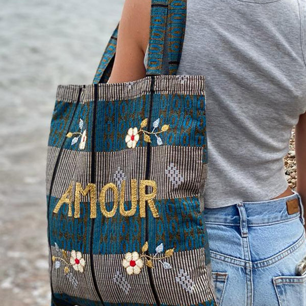  까사오[CSAO]Lisette bag embroidered AMOUR-CA00LNBAG1914AMO