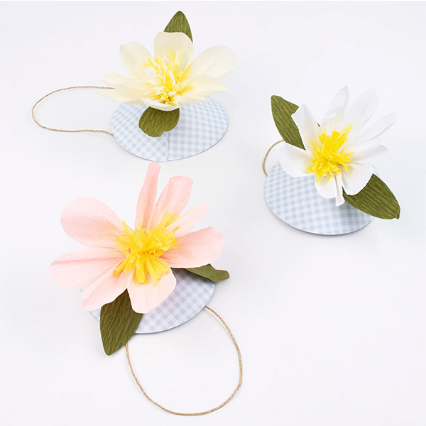 [메리메리]Paper Flower Hats(x 6)_파티모자-ME267241