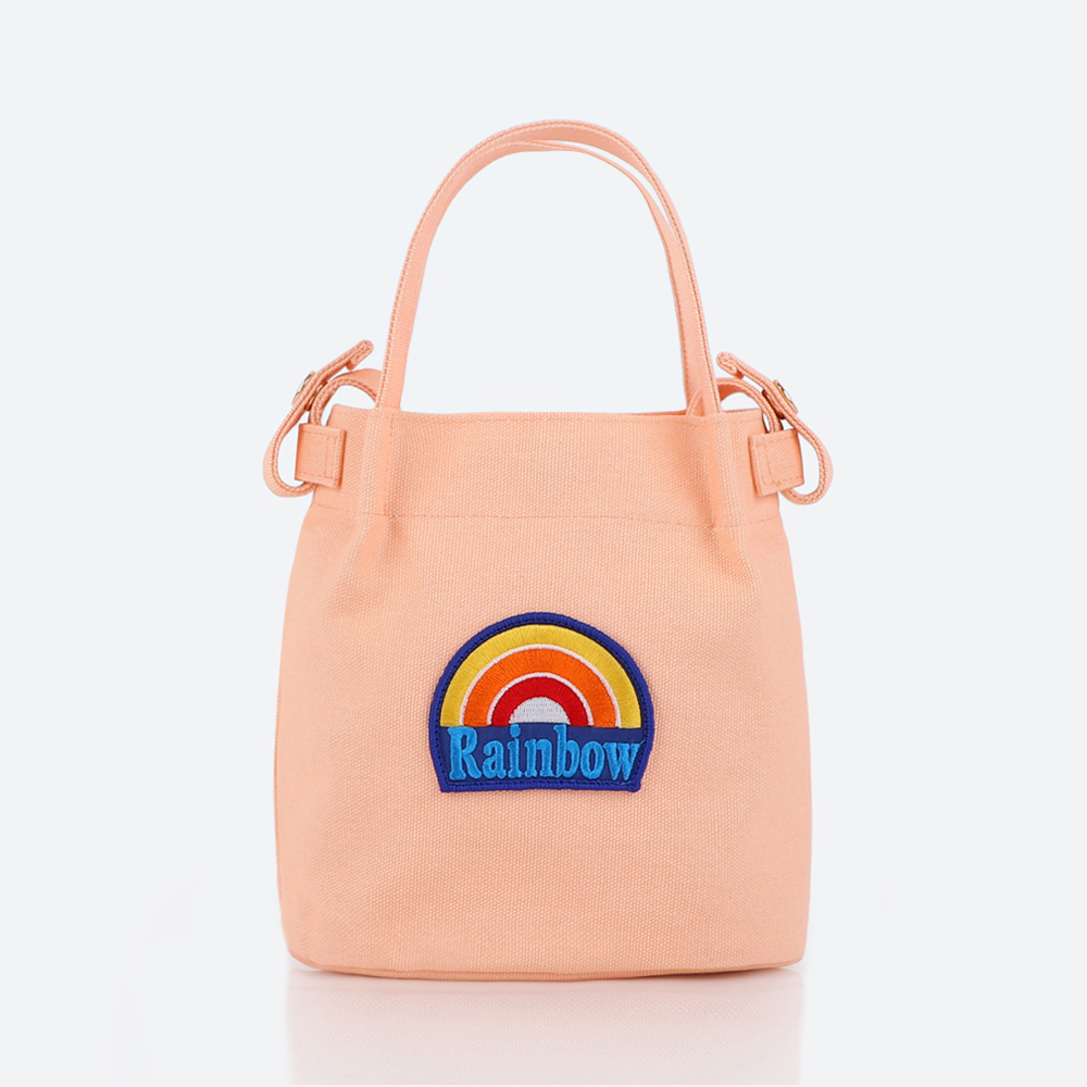 심도마도[Rainbow Wappen Bag]레인보우와펜백 피치오렌지