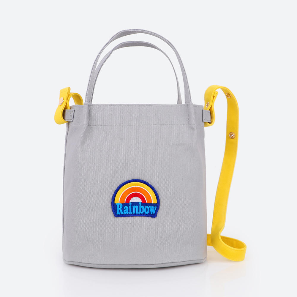 심도마도[Rainbow Wappen Bag]레인보우와펜백 클라우디그레이 믹스 라지