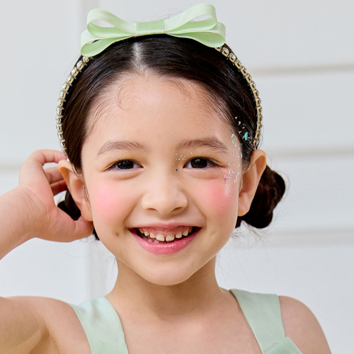 [뿤忥]Petite Bow Jewel Headband-Mint