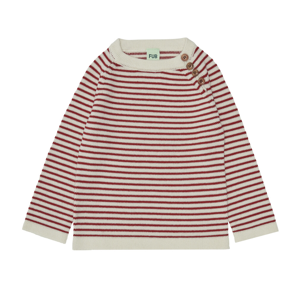 AW23[FUB KIDS]퍼브키즈 Sweater (ecru/pure red) 니트 스웨터