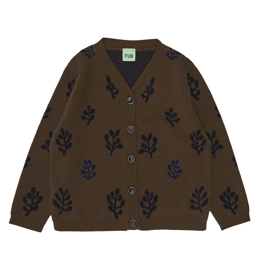 AW23[FUB KIDS]ۺŰ Jaquard Cardigan (amber) 