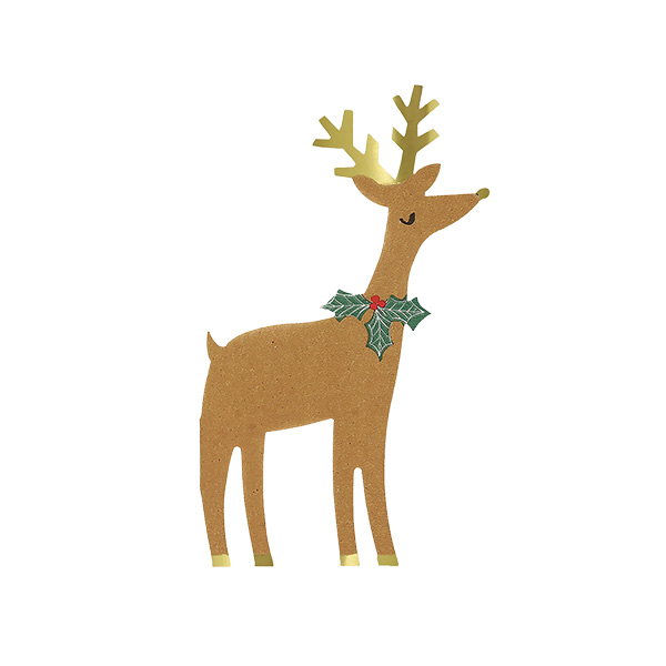 [메리메리]Reindeer With Holly Napkins_파티냅킨-ME268996
