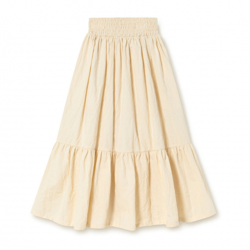 23AW[리틀크리에이티브팩토리]Vintage crinkled skirt_beige_스커트