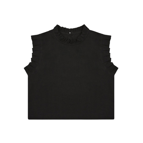[ο]*MADE* frill sleeveless shirt (black)