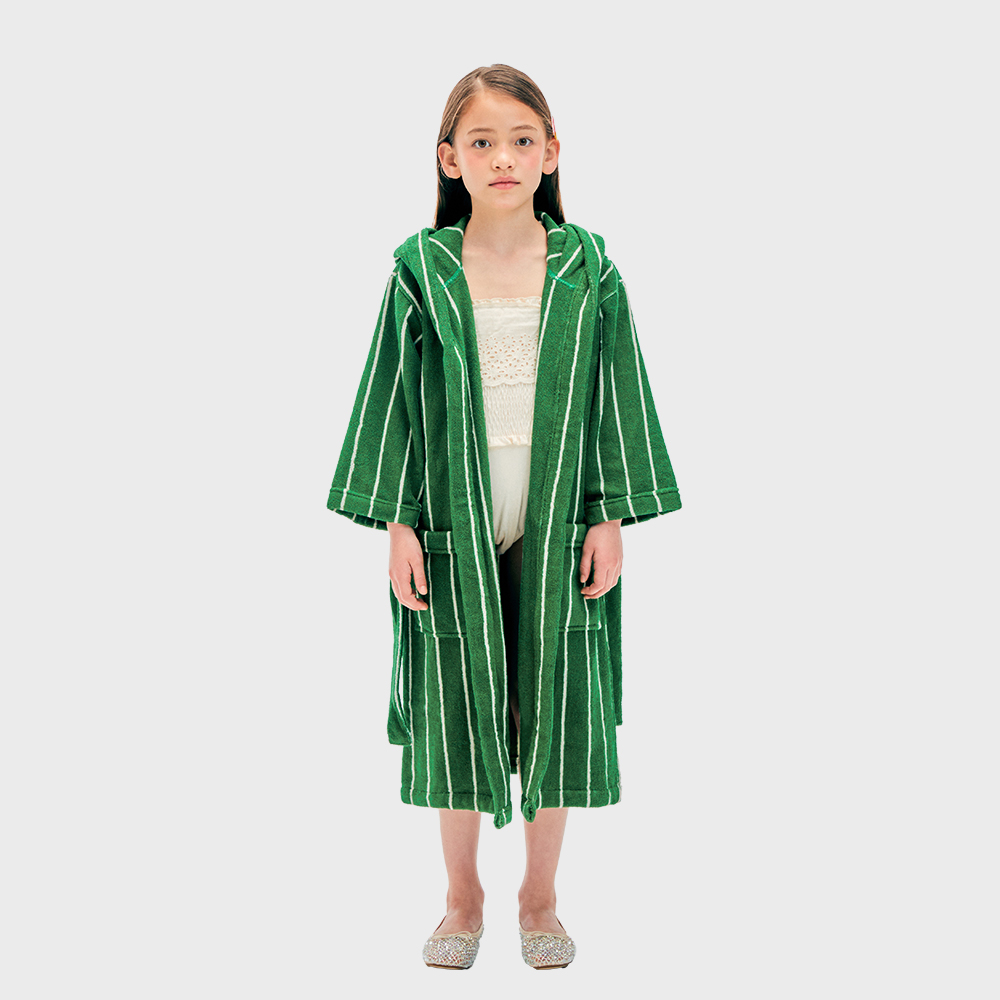 [ʸ÷̽]׸ Ű κ Terry Kids Robe Green Pin