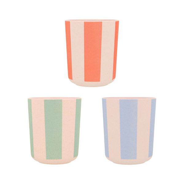 2 SS24[޸޸]Stripy Reusable Bamboo Cups (6set)-ME274253