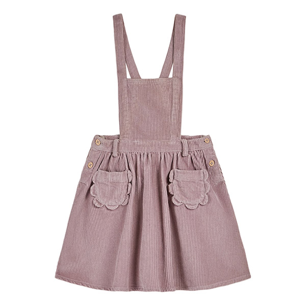 AW24[п̴]ǽ TABLIER POCHES FLEURS_MAUVE-ET24KADRE0017MAU