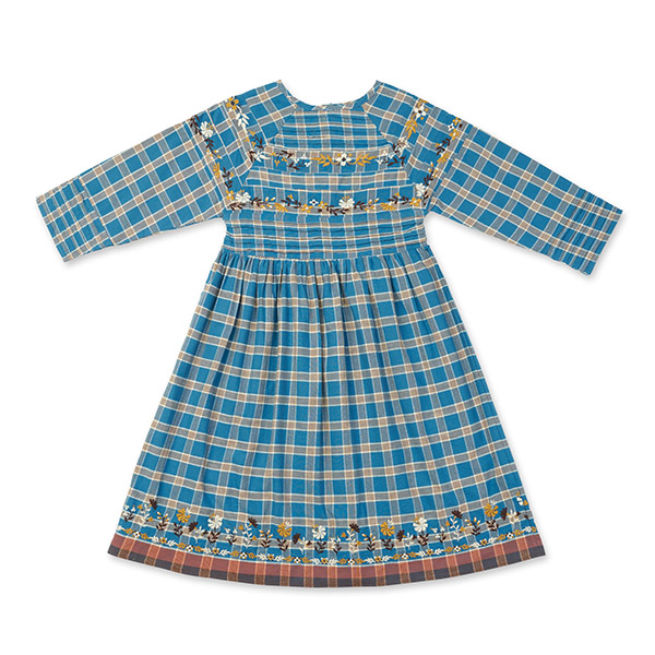 AW24[Ű]AVA ǽ_AZURE PLAID WITH EMBROIDERY-LK24KADRE0001AZU